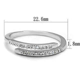 3W1222 - Rhodium Brass Ring with AAA Grade CZ in Clear - Alamode - Flyclothing LLC