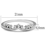 3W1226 - Rhodium Brass Ring with AAA Grade CZ in Clear - Alamode - Flyclothing LLC