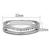 3W1229 - Rhodium Brass Ring with AAA Grade CZ in Clear - Alamode - Flyclothing LLC