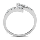 3W1237 - Rhodium Brass Ring with AAA Grade CZ in Clear - Alamode - Flyclothing LLC