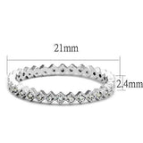 3W1238 - Rhodium Brass Ring with AAA Grade CZ in Clear - Alamode - Flyclothing LLC