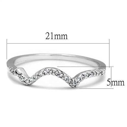 3W1239 - Rhodium Brass Ring with AAA Grade CZ in Clear - Alamode - Flyclothing LLC