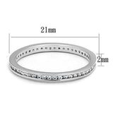 3W1241 - Rhodium Brass Ring with AAA Grade CZ in Clear - Alamode - Flyclothing LLC