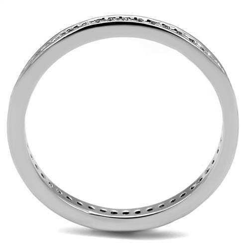 3W1241 - Rhodium Brass Ring with AAA Grade CZ in Clear - Alamode - Flyclothing LLC