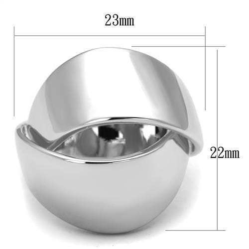 3W1311 - Rhodium Brass Ring with No Stone - Alamode - Flyclothing LLC