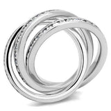 3W1331 - Rhodium Brass Ring with AAA Grade CZ in Clear - Alamode - Flyclothing LLC