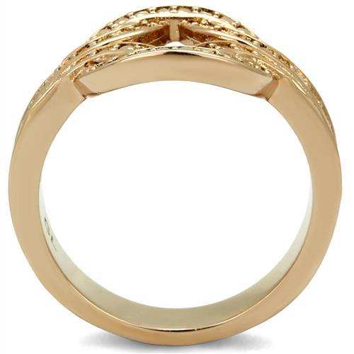 3W1336 - IP Rose Gold(Ion Plating) Brass Ring with AAA Grade CZ in Metallic Light Gold - Alamode - Flyclothing LLC