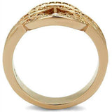 3W1336 - IP Rose Gold(Ion Plating) Brass Ring with AAA Grade CZ in Metallic Light Gold - Alamode - Flyclothing LLC