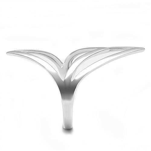 3W1382 - Rhodium 925 Sterling Silver Ring with No Stone - Alamode - Flyclothing LLC