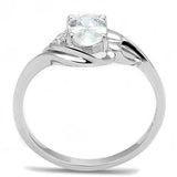 3W1388 - Rhodium 925 Sterling Silver Ring with AAA Grade CZ in Clear - Alamode - Flyclothing LLC