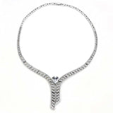 3W1434 - Rhodium Brass Jewelry Sets with AAA Grade CZ in Clear - Alamode - Flyclothing LLC