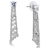 3W1434 - Rhodium Brass Jewelry Sets with AAA Grade CZ in Clear - Alamode - Flyclothing LLC