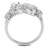 3W1441 - Rhodium Brass Ring with AAA Grade CZ in Clear - Alamode - Flyclothing LLC