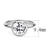 3W1487 - Rhodium Brass Ring with AAA Grade CZ in Clear - Alamode - Flyclothing LLC
