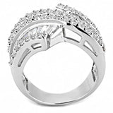3W1501 - Rhodium Brass Ring with AAA Grade CZ in Clear - Alamode - Flyclothing LLC