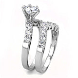 3W1513 - Rhodium Brass Ring with AAA Grade CZ in Clear - Alamode - Flyclothing LLC