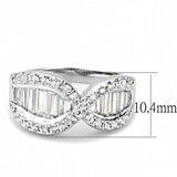 3W1518 - Rhodium Brass Ring with AAA Grade CZ in Clear - Alamode - Flyclothing LLC