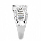 3W1518 - Rhodium Brass Ring with AAA Grade CZ in Clear - Alamode - Flyclothing LLC
