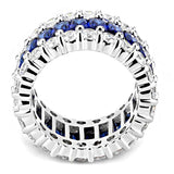 3W1527 - Rhodium Brass Ring with Synthetic in Montana - Alamode - Flyclothing LLC