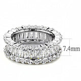3W1531 - Rhodium Brass Ring with AAA Grade CZ in Clear - Alamode - Flyclothing LLC