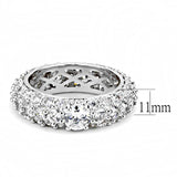 3W1534 - Rhodium Brass Ring with AAA Grade CZ in Clear - Alamode - Flyclothing LLC