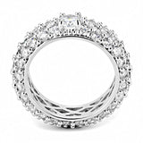 3W1534 - Rhodium Brass Ring with AAA Grade CZ in Clear - Alamode - Flyclothing LLC