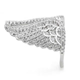 Alamode Rhodium Brass Ring with AAA Grade CZ in Clear - Alamode - Flyclothing LLC
