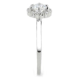 3W1570 - Rhodium Brass Ring with AAA Grade CZ in Clear - Alamode - Flyclothing LLC