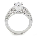 3W1576 - Rhodium Brass Ring with AAA Grade CZ in Clear - Alamode - Flyclothing LLC