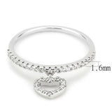 3W1579 - Rhodium Brass Ring with AAA Grade CZ in Clear - Alamode - Flyclothing LLC