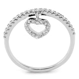 3W1579 - Rhodium Brass Ring with AAA Grade CZ in Clear - Alamode - Flyclothing LLC