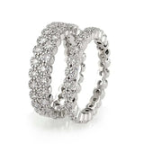 3W1605 - Rhodium Brass Ring with AAA Grade CZ in Clear - Alamode - Flyclothing LLC