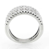3W1606 - Rhodium Brass Ring with AAA Grade CZ in Clear - Alamode - Flyclothing LLC