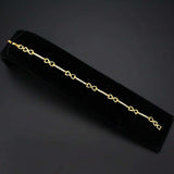 3W1629 - Flash Gold Brass Bracelet with AAA Grade CZ in Clear - Alamode - Flyclothing LLC