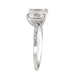 3W1636 - Rhodium Brass Ring with AAA Grade CZ in Clear - Alamode - Flyclothing LLC
