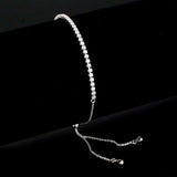 3W1640 - Rhodium Brass Bracelet with AAA Grade CZ in Clear - Alamode - Flyclothing LLC