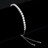 3W1649 - Rhodium Brass Bracelet with AAA Grade CZ in Clear - Alamode - Flyclothing LLC