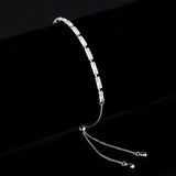 3W1652 - Rhodium Brass Bracelet with AAA Grade CZ in Clear - Alamode - Flyclothing LLC