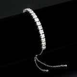 3W1670 - Rhodium Brass Bracelet with AAA Grade CZ in Clear - Alamode - Flyclothing LLC