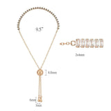 3W1675 - Rose Gold Brass Bracelet with AAA Grade CZ in Clear - Alamode - Flyclothing LLC