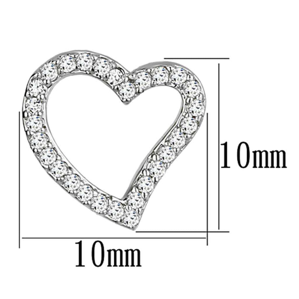 3W346 - Rhodium Brass Earrings with AAA Grade CZ in Clear - Alamode - Flyclothing LLC