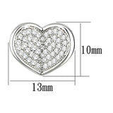 3W389 - Rhodium Brass Earrings with AAA Grade CZ in Clear - Alamode - Flyclothing LLC