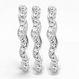 3W508 - Rhodium Brass Ring with AAA Grade CZ in Clear - Alamode - Flyclothing LLC