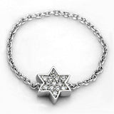 3W517 - Rhodium Brass Ring with AAA Grade CZ in Clear - Alamode - Flyclothing LLC