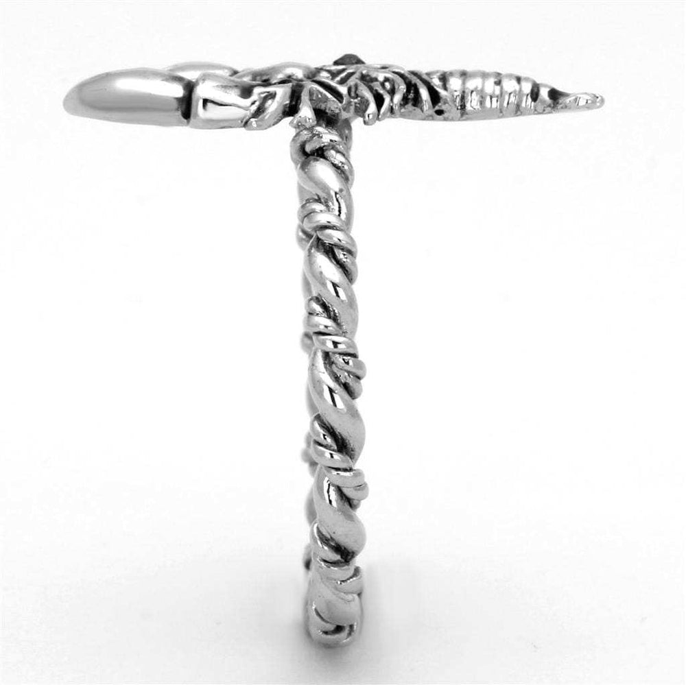 3W563 - Rhodium Brass Ring with Top Grade Crystal in Siam - Alamode - Flyclothing LLC