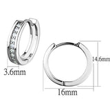 3W660 - Rhodium Brass Earrings with AAA Grade CZ in Clear - Alamode - Flyclothing LLC