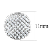 3W666 - Rhodium Brass Earrings with AAA Grade CZ in Clear - Alamode - Flyclothing LLC