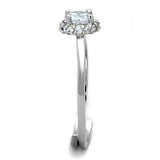 3W795 - Rhodium Brass Ring with AAA Grade CZ in Clear - Alamode - Flyclothing LLC