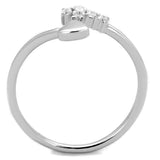 3W860 - Rhodium Brass Ring with AAA Grade CZ in Clear - Alamode - Flyclothing LLC