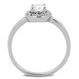 3W863 - Rhodium Brass Ring with AAA Grade CZ in Clear - Alamode - Flyclothing LLC